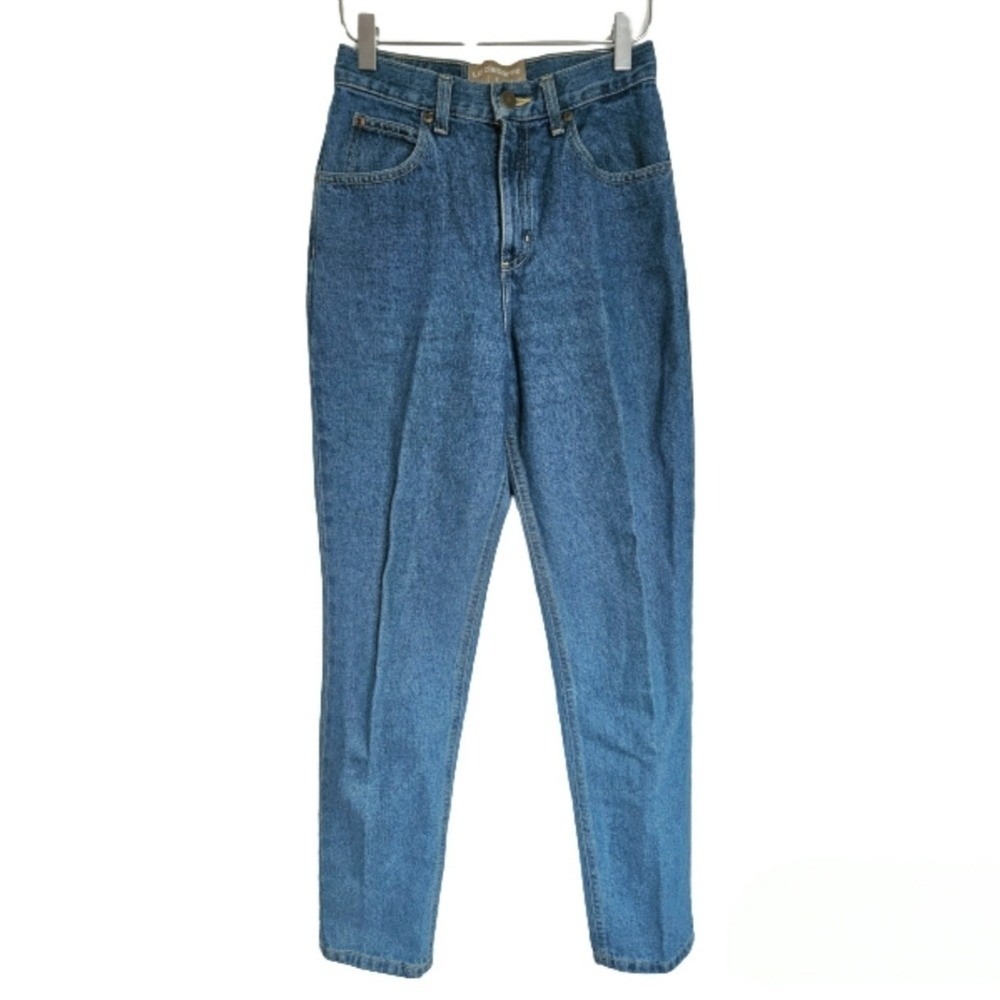 Vintage Liz Claiborne Blue Mom Jeans 2P Petite High Waisted Tapered Leg 24 Waist